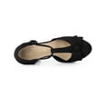 thumbnail image 4 of BLISSFUL STEP Women's Shoes Mary Janes Platform Pumps T-Strap Block Heel Round Toe Bow Decor Casual Shoes Black 11, 4 of 7