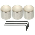thumbnail image 1 of Uxcell Guitar Bass Dome Knobs White Shell Top 6mm Silver Metal Volume Tone Control with Inner Hexagon Spanner 3 Pack, 1 of 6