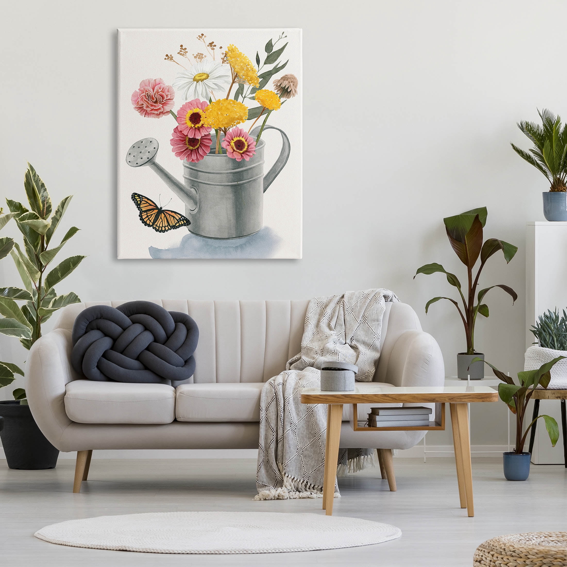 Stupell Industries Traditional Watering Can Flower Bouquet Painting Gallery Wrapped Canvas Print Wall Art, Design by Grace Popp