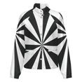 thumbnail image 5 of Jackets for Women Winter Coat Jackets Flannel Stand Collar Jacket(Aesthetic Grey And White Sunburst,Size:S-4XL), 5 of 7