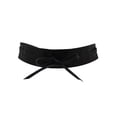 thumbnail image 7 of Women Black Metallic Shiny Black Faux Leather Wrap Around Tie Belt Fit Size S M, 7 of 7
