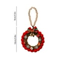 thumbnail image 3 of Christmas Wreath, Holiday Garland Decor, Rattan Pendant with Bells, Festive Door Hanging for Home, 3 of 9