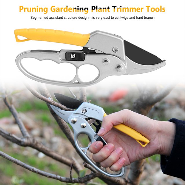 Leylor Tijeras de podar - Tijeras de podar de acero de alto carbono de 200 mm, cortador de jardinería, tijeras para plantas, podadoras de ramas, herramientas para cortar ramitas, ramas, tallos, arbu