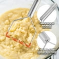 thumbnail image 3 of Zulay Kitchen Non-Scratch Potato Masher – Heavy-Duty Stainless Steel & Silicone Hand Masher for Smooth Mashed Potatoes, Avocados & More – Durable & Easy to Clean Kitchen Tool, 3 of 8