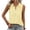 *Yellow, variant on ClodeEU Womens Lapel Collared Quarter Zip Tank Tops ,Summer Sleeveless V Neck Business Blouses Shirts White,Womens Plus L