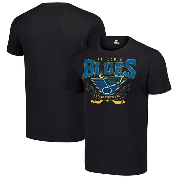 Men's Starter Black St. Louis Blues Team Logo Graphic T-Shirt