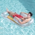 thumbnail image 5 of Fila Flotante Inflable Fila flotante inflable con sillón reclinable de piscina de pasamanos para piscina de verano (transparente) Ndcxsfigh  Para Estrenar, 5 of 5