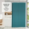 thumbnail image 3 of (3 pack) LammaLoe Teal Shower Curtain, Waffle Weave Heavy Duty Fabric Shower Curtain, 72” x 72" Hotel Luxury 256 GSM Bathroom Curtains, 3 of 8