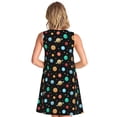 thumbnail image 2 of Bixox Robe Sans Manches à Imprimé Planètes Système Solaire pour Femmes avec Poches, Robe Débardeur Décontractée Longueur Genou pour l'Été-Grand, 2 of 7