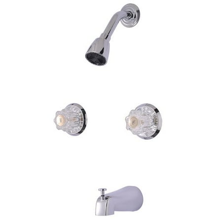 Ultra Faucets Uf79100 Chrome Two Handle Tub Shower Faucet Set