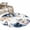 MidnightBlue LightPink, variant on Runner Rug 2'x6', Vintage Blue Floral Washable Non-Slip Hallway Runner Rugs, Butterflies Watercolor Flower Linen Bedside Rugs Floor Mats Carpet Runners for Kitchen Bathroom Laundry Room