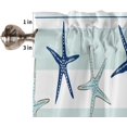 thumbnail image 5 of Summer Coastal Starfish Curtain Valances for Kitchen Windows Blue Nautical Beach Rod Pocket Valance Window Treatments 1 Panel Short Toppers Curtains 54x18 Inch for Bedroom Bathroom Living Room Decor, 5 of 6