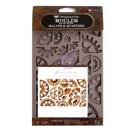 Finnabair Decor Moulds 5"x8"x8mm-Halves And Quarters