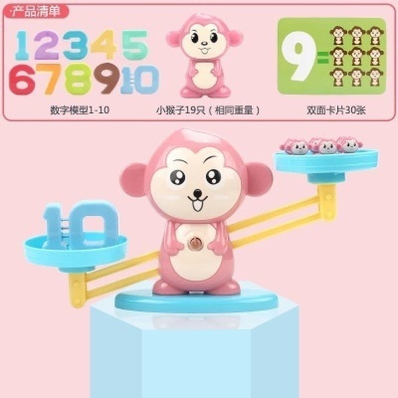 Monkey/Pig/Dog Toy Balance Cool Math Table Game Fun Kids Educational Gift 