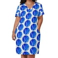 thumbnail image 2 of Vestido holgado con bolsillo y bola de tenis para mujer mono de verano vestidos de fiesta, 2 of 6