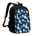 thumbnail image 1 of Balery Daisies Flowers Mochila con carga USB para hombre y mujer - Mochila impermeable y antirrobo para laptop con puerto USB para viajes, trabajo, 1 of 7