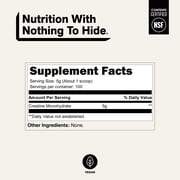 Naked Creatine Monohydrate, Unflavored Micronized Creatine Powder Supplement, 100 Servings