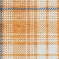 thumbnail image 3 of HomeRoots 678257 10 x 14 ft. Orange Ivory & Navy Blue Plaid Washable Machine Made Rectangle Area Rug with UV Protection, 3 of 9