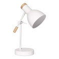 thumbnail image 1 of Bouclair White Wood and Metal Desk Lamp, 1 of 7