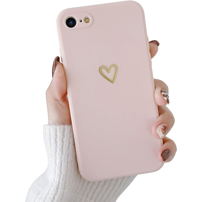 Compatible with iPhone 6 6s Case for Women Girls Soft Flexible Durable Cute Heart Pattern Slim Thin TPU Shockproof Case for iPhone 6 6s 4.7 Black Walmart