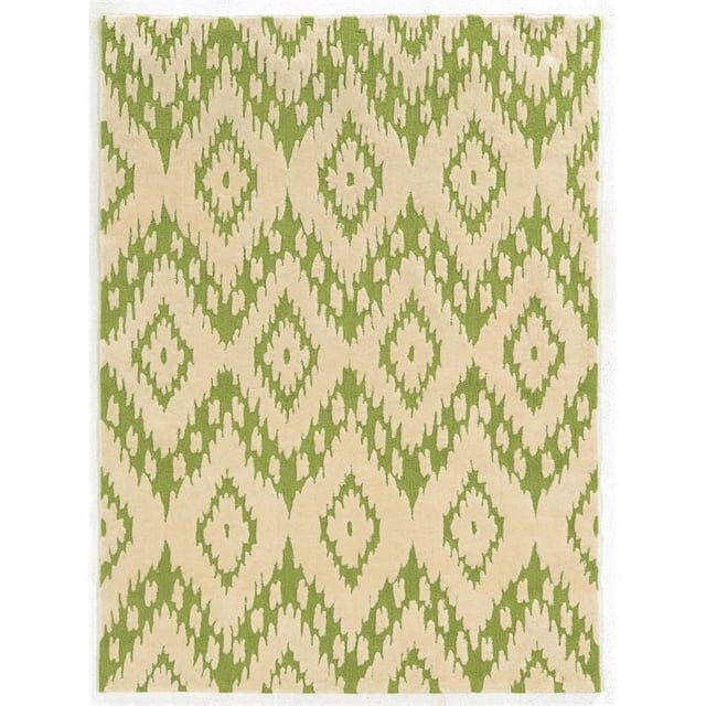 Linon Trio Samu Hand Tufted Polyester 8'x10' Rug in Green