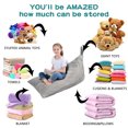 thumbnail image 2 of Muyoka Beanbag de almacenamiento Cómodo Beanbag de pelusa agradable a la piel Funda para silla Gran capacidad Oreja de conejo Almacenamiento de juguetes Beanbag Multifuncional, Gray Muyoka Hogar, 2 of 7
