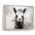 thumbnail image 2 of Designart "Monochrome Majesty Of Alpaca I" Alpaca Floater Framed Wall Decor, 2 of 5