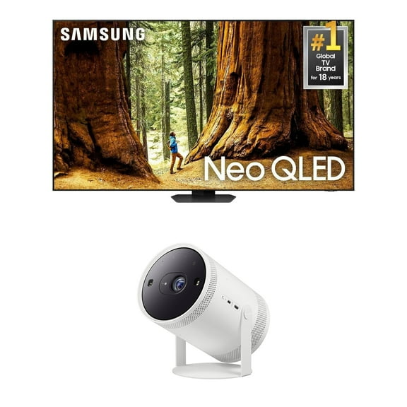 Samsung QN98QN90DAFXZA 98 Inch Neo QLED TV with 4K AI Upscaling with a Free SP-LFF3CLAXXZA 30-100 Inch The Freestyle Gen2 Smart Projector (2024)