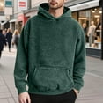 thumbnail image 2 of VNKIDY Men Heavyweight Hooded Sweatshirt Washed Pullover Soft Warm Winter Hoodie With Front Pocket Casual Wear Male Long Sleeve Solid Color Autumn Streetwear Leisure, 2 of 4