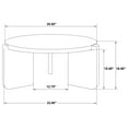 thumbnail image 5 of Cordova Round Solid Wood Coffee Table Black, 5 of 5