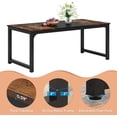thumbnail image 3 of Fnova 70.87'' Extra Large Executive Desk, Home Office Computer Workstation with Thickened Metal Frame, Multipurpose for Conference, Dining, Home Office & Business Use, 3 of 3