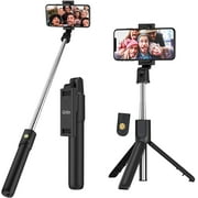 Gritin Selfie Stick, 3 in 1 Bluetooth Selfie Stick Tripod, Extendable and Portable Selfie Stick with Detachable
