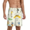 Kdxio Golf Icons And Golfer Print Mens Sleep Shorts Bottoms Soft Comfy