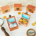 thumbnail image 4 of 12 Pack Small Wooden Boxes with Hinged Lid, Front Clasp - Unfinished Paintable Treasure Box for DIY Arts & Crafts, Halloween, Pirate Birthday Party (2.4x1.6x1.7 in), 4 of 10
