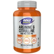 NOW Sports Nutrition, Arginine & Citrulline 500 mg/ 250 mg, Amino Acids, 120 Veg Capsules