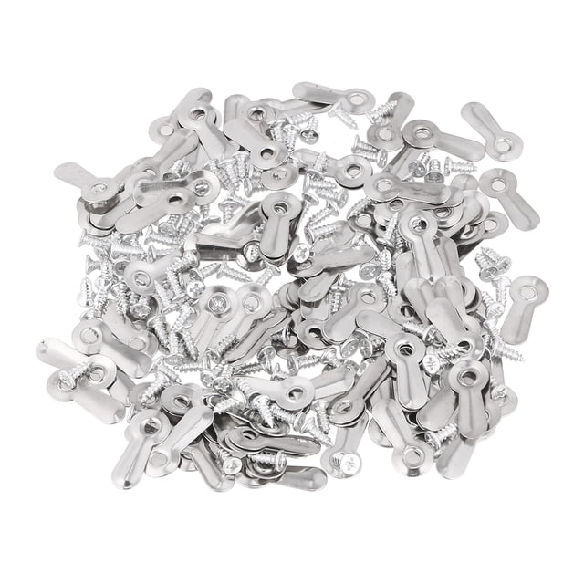 200pcs Photo Frame Sunflower Photo Frame Back Plates Tablet Frame Locks for Decoration Brad Embellishment Buttons Diy Photo Album Frame Rotating Scrapbooking Locks with Screws (Silver)