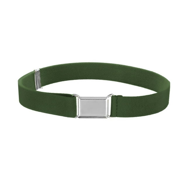 1 Ensemble Design Simple Enfants Réutilisable Lavable Jeans Ceinture Élastique Garçons Boucle Ajustable Taille Extensible Réutilisable Lavable Jeans Accessoires de Vêtements Vert