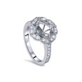 thumbnail image 2 of 1/2ct Antique Diamond Halo Engagement Ring Setting 14K White Gold, 2 of 4