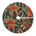 thumbnail image 6 of Yayeee Christmas Tree Skirt 47 inches for Xmas Tree Holiday Party Decoration, Christmas Holly Bows, 6 of 6