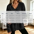 thumbnail image 6 of Diufon Scalloped Sweatshirt for Women Oversized Long Sleeve V Neck Thin Fleece Lined Sweatshirts Fall Winter Thermal Pullover, 6 of 8