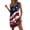 10-Multicolor, variant on Women's Sleeveless Mini Dresses V Neck 4th of July Print Casual Loose Fit with Pockets Independence Holiday Summer Dresses