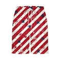 thumbnail image 5 of cllios Men's American Flag Swim Trunks USA 4th of July Patriotic Board Shorts Quick Dry Holiday Beach Shorts Drawsting Athletic Swimwear with Pockets, 5 of 5