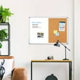 thumbnail image 5 of DOLLAR BOSS Combo Whiteboard for Wall 24"x18" Cork Board Whiteboard Bulletin Board Pin Board Wall-Mounted Dry Erase Magnetic White Board Combination Board with Markers, White Aluminium Frame, 5 of 10