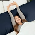 thumbnail image 3 of SORMAG Body Pillow Case Cover Bamboo Cooling Body Pillow Cover for Hot Sleepers and Night Sweats Breathable & Silky Soft Full Long Pillow Case (Navy Blue,1 Pack,20x54 inches), 3 of 8