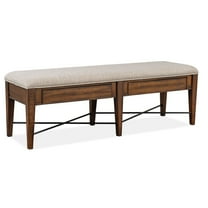 Magnussen Bay Creek Bench with Upholstered Seat