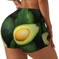 thumbnail image 2 of Naloa Fresh Avocados Biker Shorts for Women Seamless Scrunch Short Women’s Yoga Shorts for Gym Running Sport Shorts - Small, 2 of 9