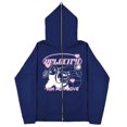 thumbnail image 1 of Sudaderas de chica oscura europea y americana para hombres y mujeres, sudaderas con capucha góticas para parejas, sudadera de Cremallera larga de talla grande Harajuku 2023, 1 of 5