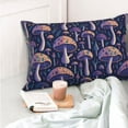 thumbnail image 4 of Pofeuu Floral Hippie Mushrooms Print Polyester Microfiber Plush Pillowcases, Super Soft and Cozy Pillow Case Covers with Envelop Closure（Pillow core not included）-16"x24", 4 of 6