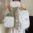 thumbnail image 2 of HJYCHN School Backpack for Boys Star Print 3Pc Set Daypack with Crossbody Pencil Case Charm Back to School Supplies for Kids Backpack for Girls White, 2 of 8