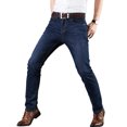 thumbnail image 1 of Pantalones De Vaquero De Hombre De Negocios Casual, Ligeros Y Rectos Para El Trabajo, 1 of 7